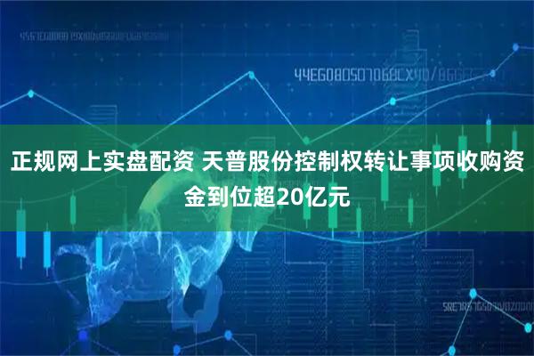 正规网上实盘配资 天普股份控制权转让事项收购资金到位超20亿元